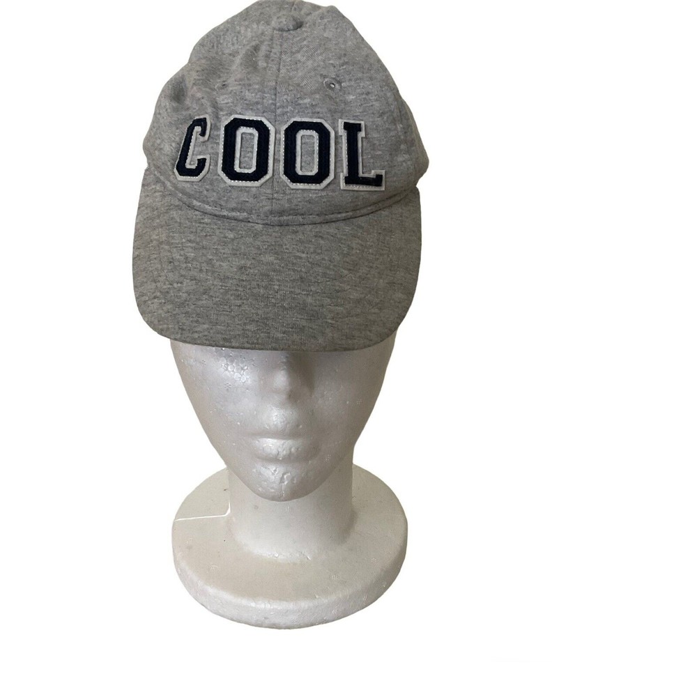 Carters Baseball Cap Gray Heathered Cool Spellout Hat 0-9 months